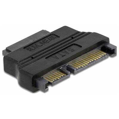 'Ein SATA-zu-IDE-Adapter mit schwarzen Kunststoffanschlüssen und goldenen Kontaktelementen.'