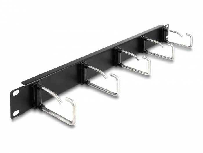 Delock 66918 19 Zoll Netzwerkschrank-Kabelführung 1 HE Schwarz-1