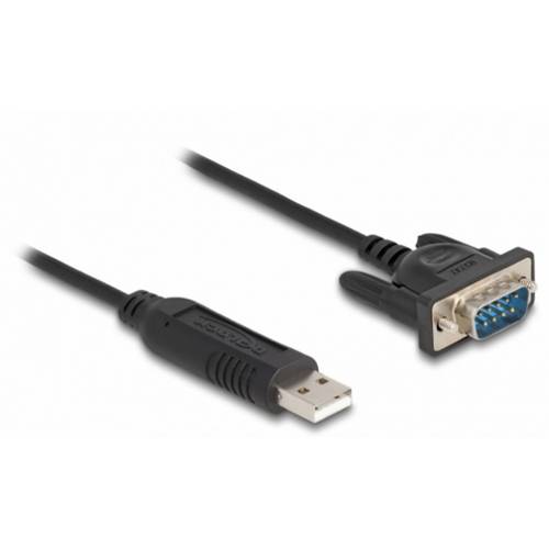 Thumbnail - Delock USB-Kabel USB 2.0 USB-A Stecker, VGA 9pol. Stecker 0.50 m Schwarz 66461