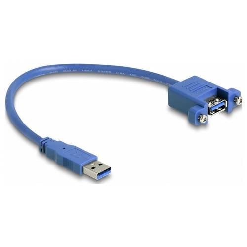 Delock USB-Kabel USB-A Stecker, USB-A Buchse 0.25 m Blau 86994