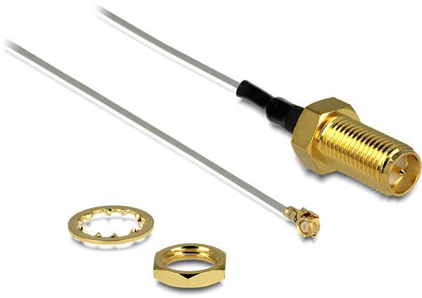 Delock WLAN-Antennen Anschlusskabel [1x RPSMA-Buchse - 1x IPEX-Stecker] 0 mm Mehrfarbig