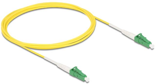 Delock 83222 Glasfaser LWL Anschlusskabel 2 m Gelb [1x LC APC-Stecker - 1x LC APC-Stecker] 9/125 µ Singlemode OS2