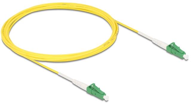 Delock 83229 Glasfaser LWL Anschlusskabel 3 m Gelb [1x LC APC-Stecker - 1x LC APC-Stecker] 9/125 µ Singlemode OS2