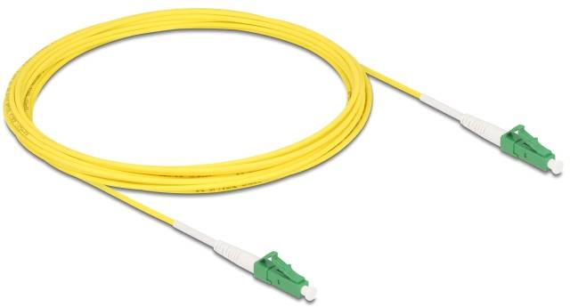 Delock 83232 Glasfaser LWL Anschlusskabel 5 m Gelb [1x LC APC-Stecker - 1x LC APC-Stecker] 9/125 µ Singlemode OS2