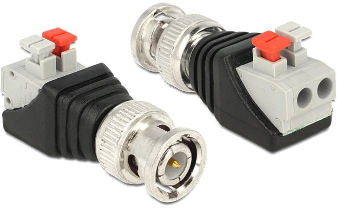 Delock Seriell Adapter [1x BNC - 1x Buchse] 0 mm Schwarz, Silber-1