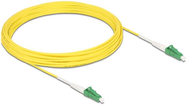 Delock 83233 Glasfaser LWL Anschlusskabel 10 m Gelb [1x LC APC-Stecker - 1x LC APC-Stecker] 9/125 µ Singlemode OS2