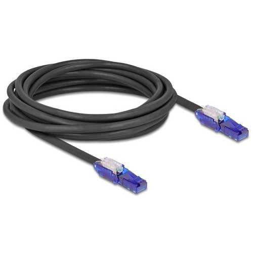 Delock 80929 RJ45 Netzwerkkabel, Patchkabel CAT 6 U/UTP 5.00 m Schwarz, Violett 1 St.