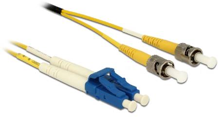 Delock 84690 Glasfaser LWL Anschlusskabel 3 m Gelb [1x LC-Stecker - 1x ST] 9/125 µ Singlemode OS2
