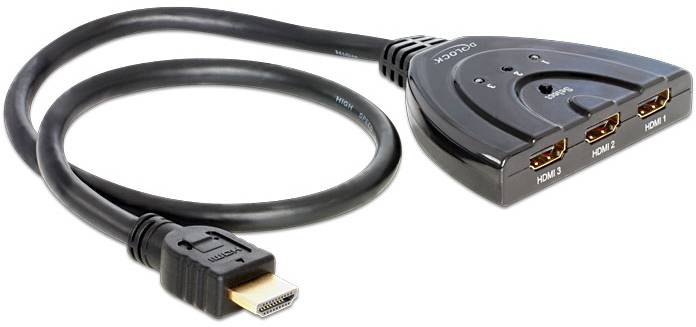 Delock HDMI 3 - 1 Switch bidirectional - Video-/Audio-Splitter