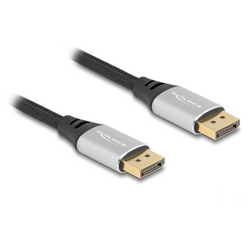 Thumbnail - Delock DisplayPort Anschlusskabel DisplayPort Stecker 1 m Schwarz, Silber 80633 16K UHD, vergoldete Steckkontakte, dreif...