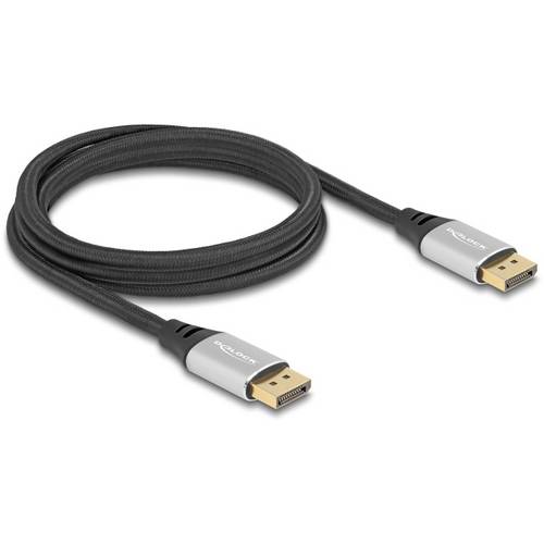 Thumbnail - Delock DisplayPort Anschlusskabel DisplayPort Stecker 2 m Schwarz, Silber 80634 16K UHD, vergoldete Steckkontakte, dreif...
