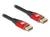 Zwei HDMI-Kabel mit roten Steckern, gekennzeichnet mit '8K UHD', für hochauflösende Videoübertragung.
