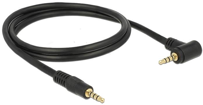 Delock 84737 Klinke Audio Anschlusskabel [1x Klinkenstecker 3.5 mm - 1x Klinkenbuchse 3.5 mm] 1 m Schwarz