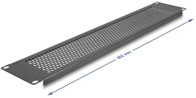 Delock 67036 19 Zoll Netzwerkschrank-Blindabdeckung 2 HE Schwarz-2