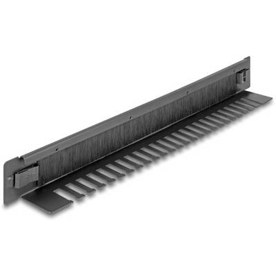 Delock 66552 19 Zoll Netzwerkschrank-Bürstenleiste 1 HE Schwarz-0