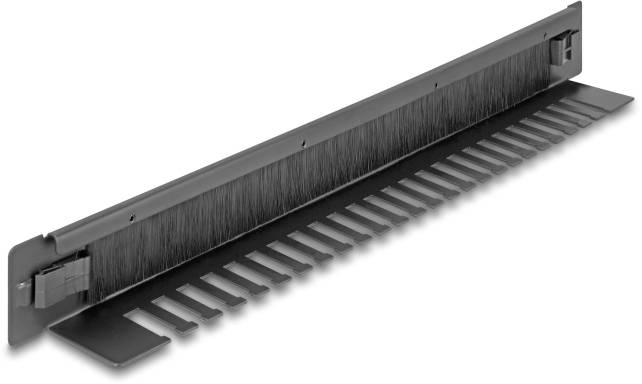Delock 66552 19 Zoll Netzwerkschrank-Bürstenleiste 1 HE Schwarz-1