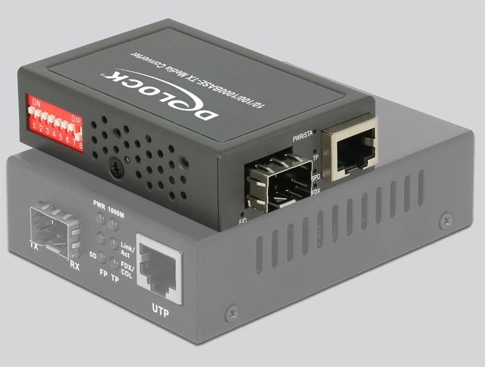 Delock Gigabit Ethernet Media Converter - Medienkonverter - 1GbE - 10Base-T, 100Base-TX, 1000Base-T - SFP (mini-GBIC)-3