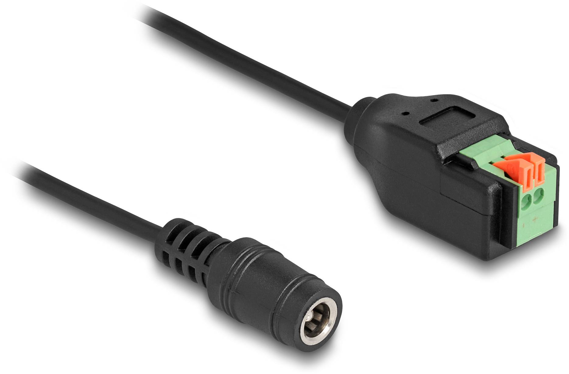 Delock Strom Anschlusskabel 15 cm Schwarz, Grün