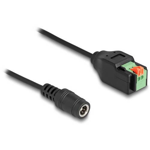 Delock Strom Anschlusskabel 15 cm Schwarz, Grün