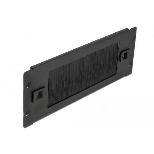 Thumbnail - Delock 66345 10 Zoll Netzwerkschrank-Bürstenleiste Schwarz