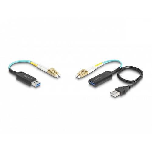 Delock USB-Kabel USB-A Stecker, LC-Duplex Buchse 0.20 m Schwarz 66466