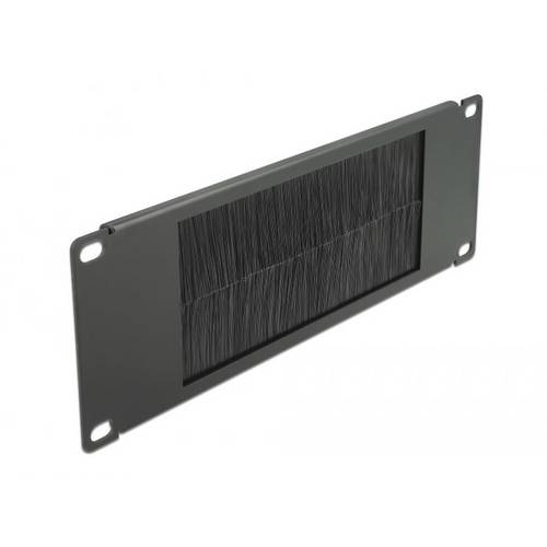 Thumbnail - Delock 66481 10 Zoll Netzwerkschrank-Bürstenleiste Schwarz