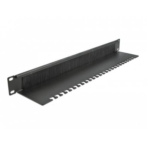 Thumbnail - Delock 66484 19 Zoll Netzwerkschrank-Bürstenleiste 1 HE Schwarz