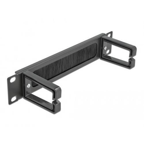 Thumbnail - Delock 66485 10 Zoll Netzwerkschrank-Bürstenleiste Schwarz