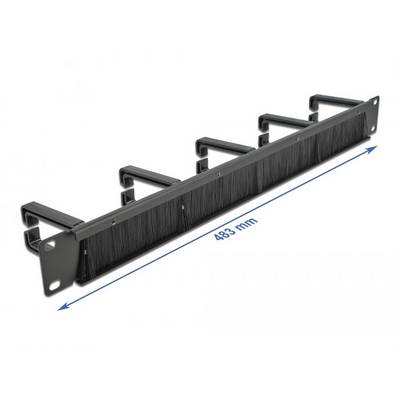 Delock 66490 19 Zoll Netzwerkschrank-Bürstenleiste 1 HE Schwarz-2