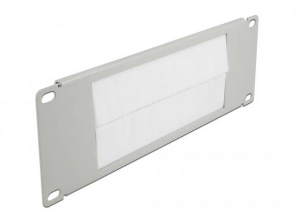 Delock 66535 10 Zoll Netzwerkschrank-Bürstenleiste    Grau