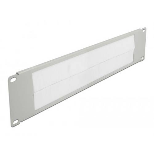 Delock 66536 19 Zoll Netzwerkschrank-Bürstenleiste 2 HE Grau