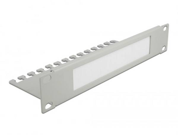 Delock 66537 10 Zoll Netzwerkschrank-Bürstenleiste    Grau
