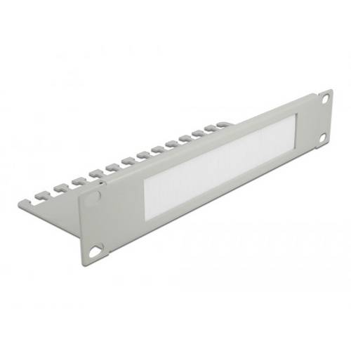 Thumbnail - Delock 66537 10 Zoll Netzwerkschrank-Bürstenleiste Grau