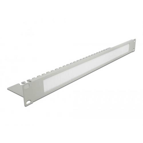Thumbnail - Delock 66538 19 Zoll Netzwerkschrank-Bürstenleiste 1 HE Grau