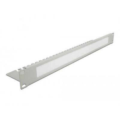 Delock 66538 19 Zoll Netzwerkschrank-Bürstenleiste 1 HE Grau-1