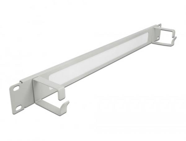 Delock 66540 19 Zoll  Netzwerkschrank-Bürstenleiste  1 HE    Grau