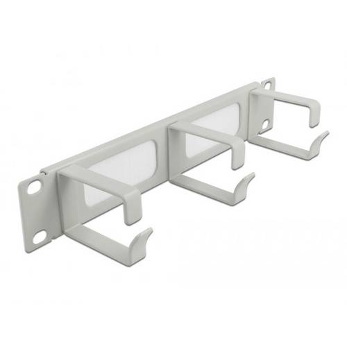 Delock 66541 10 Zoll Netzwerkschrank-Bürstenleiste Grau