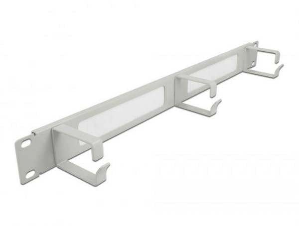 Delock 66542 19 Zoll  Netzwerkschrank-Bürstenleiste  1 HE    Grau