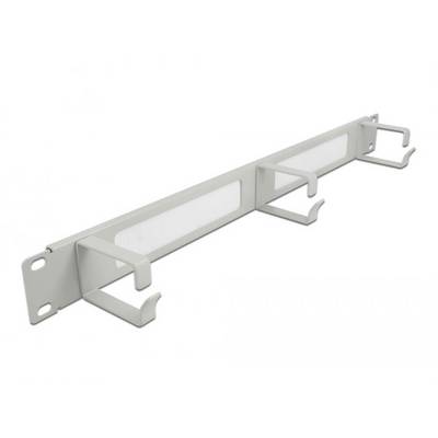 Delock 66542 19 Zoll Netzwerkschrank-Bürstenleiste 1 HE Grau-0