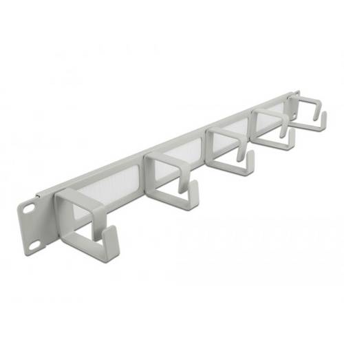 Delock 66544 19 Zoll Netzwerkschrank-Bürstenleiste 1 HE Grau