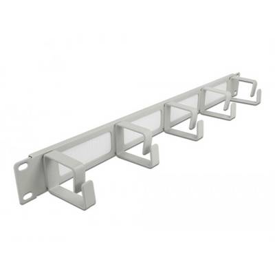 Delock 66544 19 Zoll Netzwerkschrank-Bürstenleiste 1 HE Grau-0