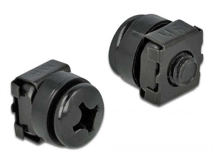 Delock 66548 19 Zoll Netzwerkschrank-Befestigungsmaterial Schwarz