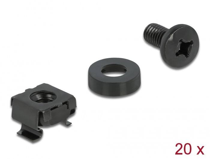 Delock 66548 19 Zoll Netzwerkschrank-Befestigungsmaterial Schwarz-2
