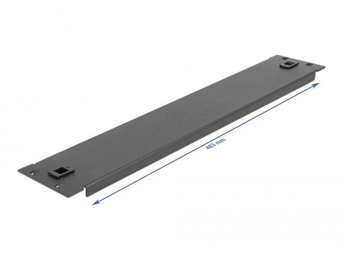 Delock 66579 19 Zoll Netzwerkschrank-Blindabdeckung 2 HE Schwarz-2