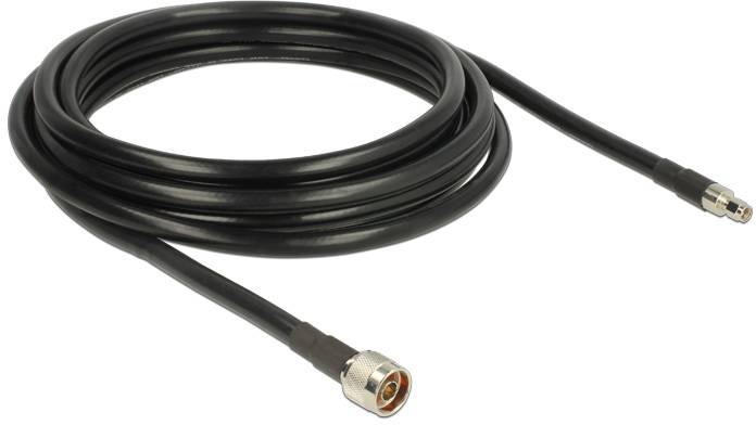 Delock WLAN-Antennen Anschlusskabel [1x N-Stecker - 1x RPSMA-Stecker] 5 m Schwarz-2