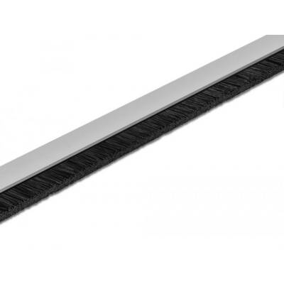 Delock 66649 19 Zoll Netzwerkschrank-Bürstenleiste Aluminium Profil Aluminium, Schwarz-2