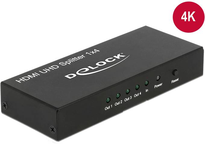 Delock 18684 HDMI-Splitter Schwarz-1