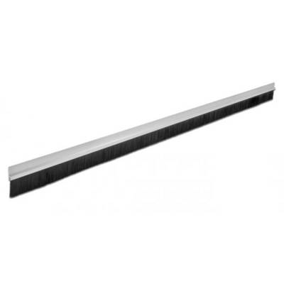 Delock 66651 19 Zoll Netzwerkschrank-Bürstenleiste Aluminium Profil Aluminium, Schwarz-1