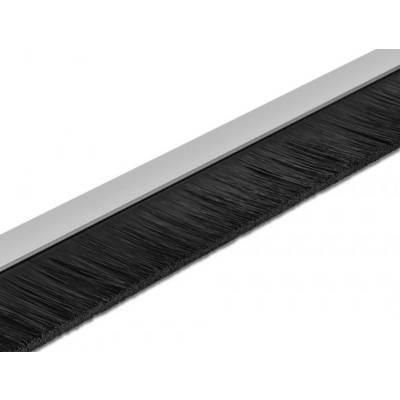 Delock 66651 19 Zoll Netzwerkschrank-Bürstenleiste Aluminium Profil Aluminium, Schwarz-2