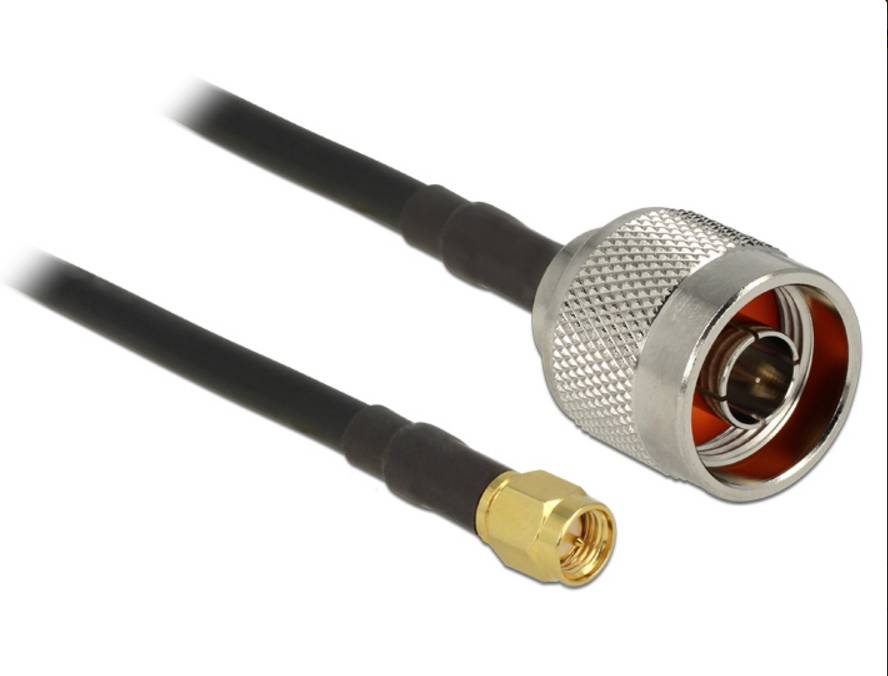 Delock WLAN-Antennen Anschlusskabel [1x N-Stecker - 1x SMA-Stecker] 5 m Schwarz-2